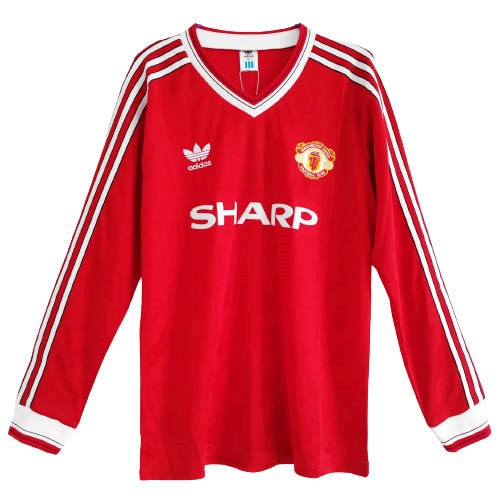 Camiseta Manchester United Replica Primera Ropa ML Retro 1986 Rojo